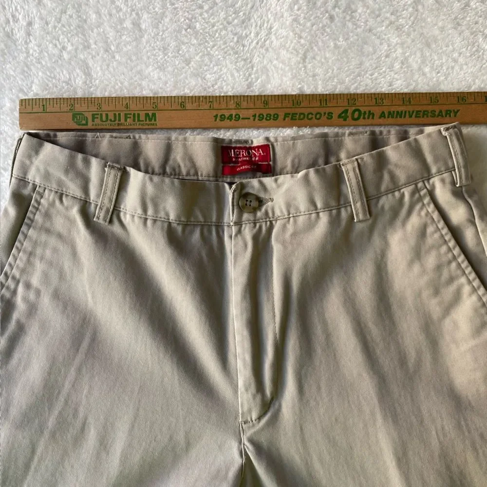 Merona Chino Pants The Ultimate Khaki Tan‎ Size 33x30 Classic Fit 100% Cotton